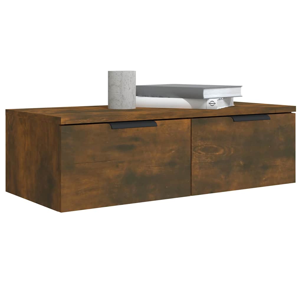 vidaXL Wall Cabinet Smoked Oak 68x30x20 cm Engineered Wood 4
