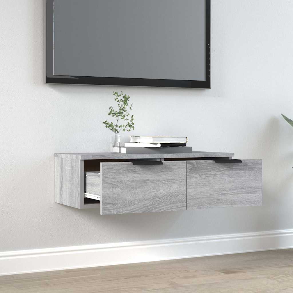vidaXL Wall Cabinet Grey Sonoma 68x30x20 cm Engineered Wood 3