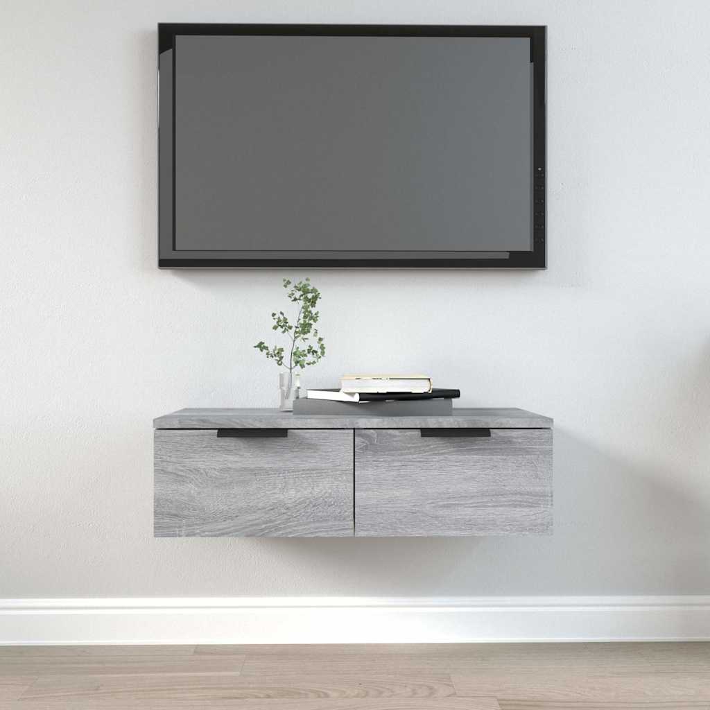 vidaXL Wall Cabinet Grey Sonoma 68x30x20 cm Engineered Wood 1