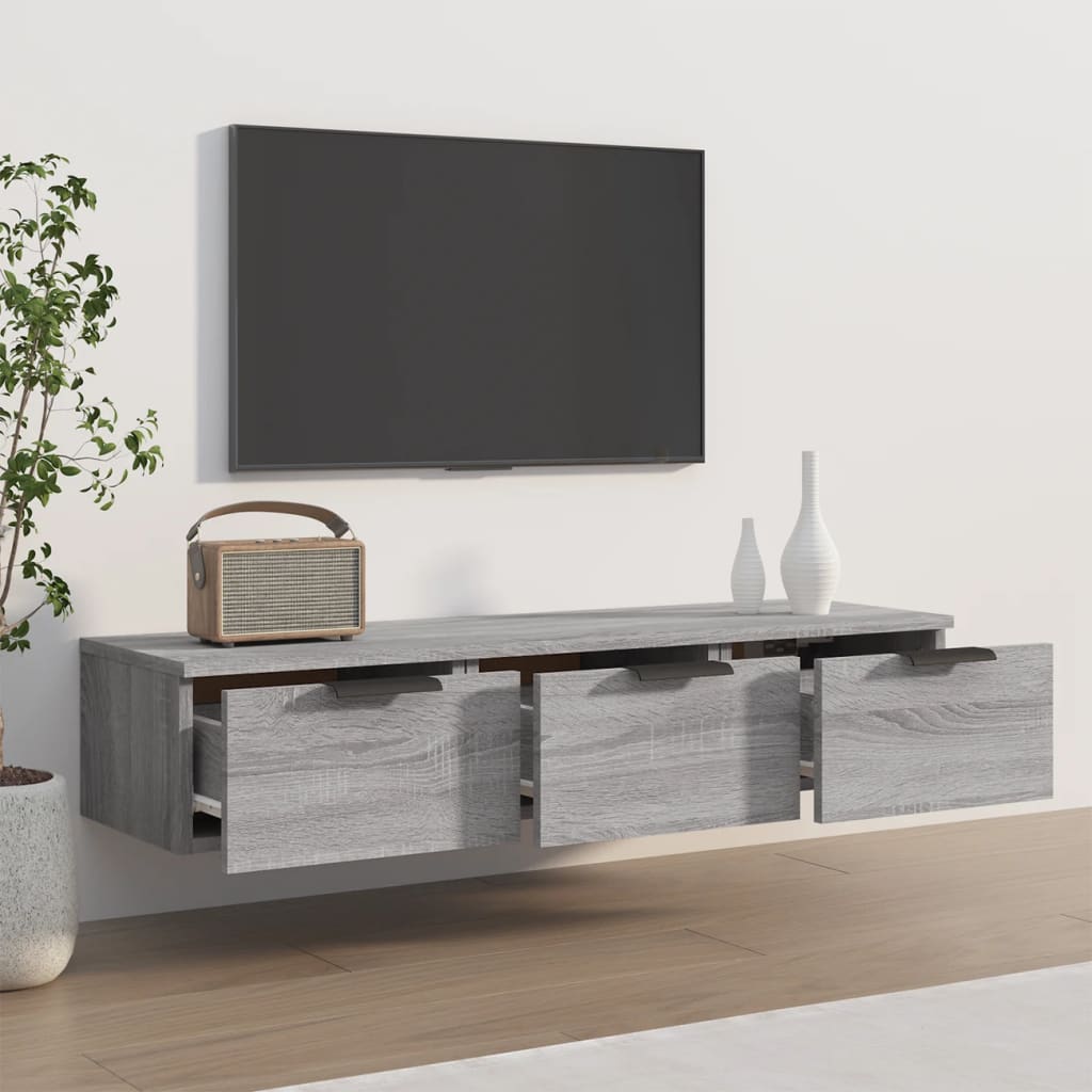 vidaXL Wall Cabinet Grey Sonoma 102x30x20 cm Engineered Wood 3