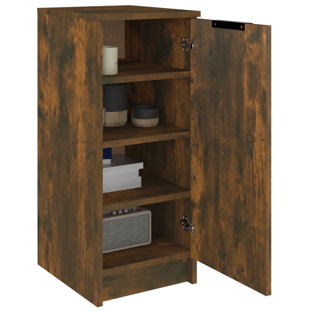 vidaXL Shoe Cabinet Smoked Oak 30x35x70 cm Engineered Wood 4