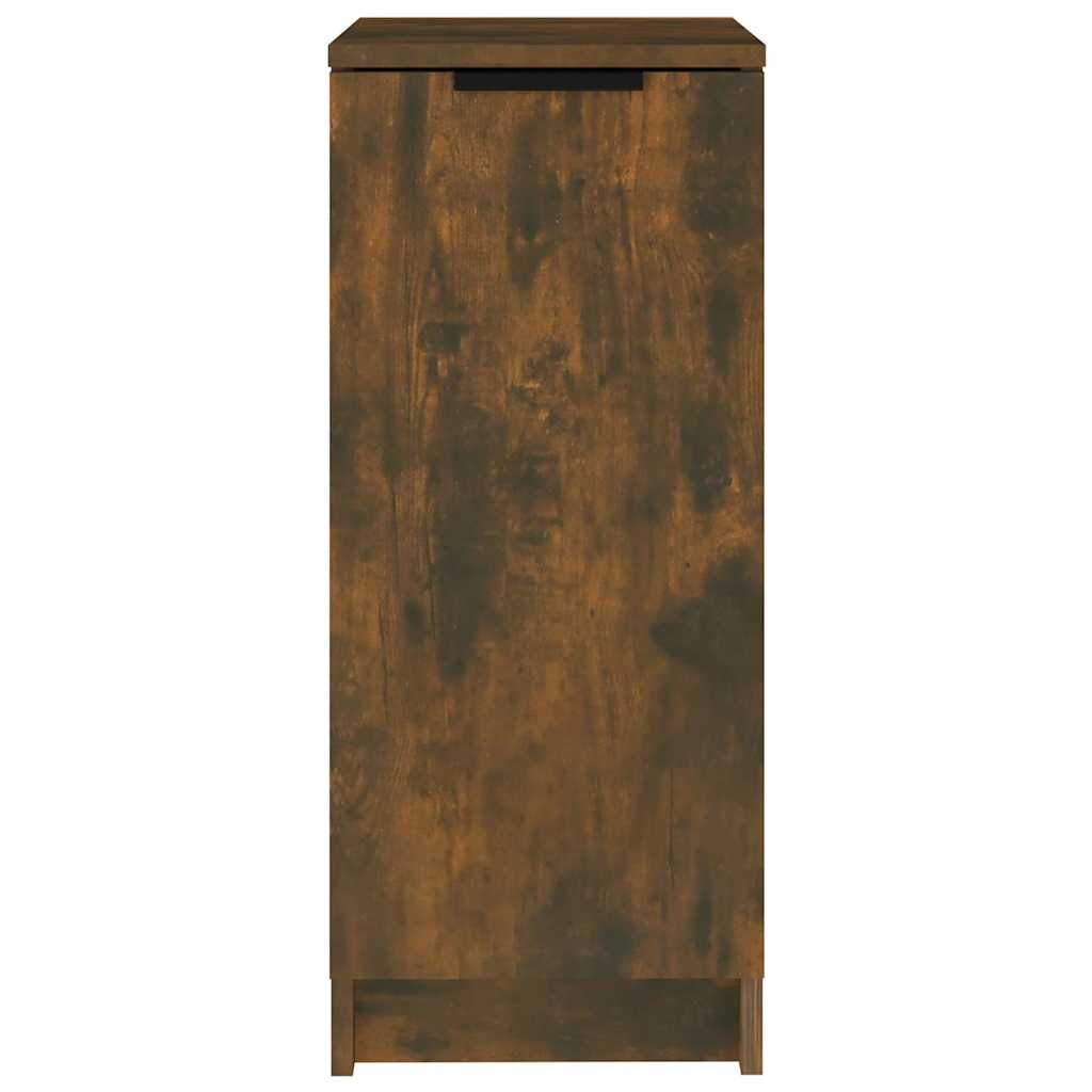 vidaXL Shoe Cabinet Smoked Oak 30x35x70 cm Engineered Wood 5