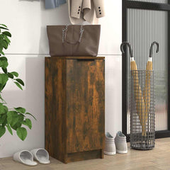 vidaXL Shoe Cabinet Smoked Oak 30x35x70 cm Engineered Wood 1