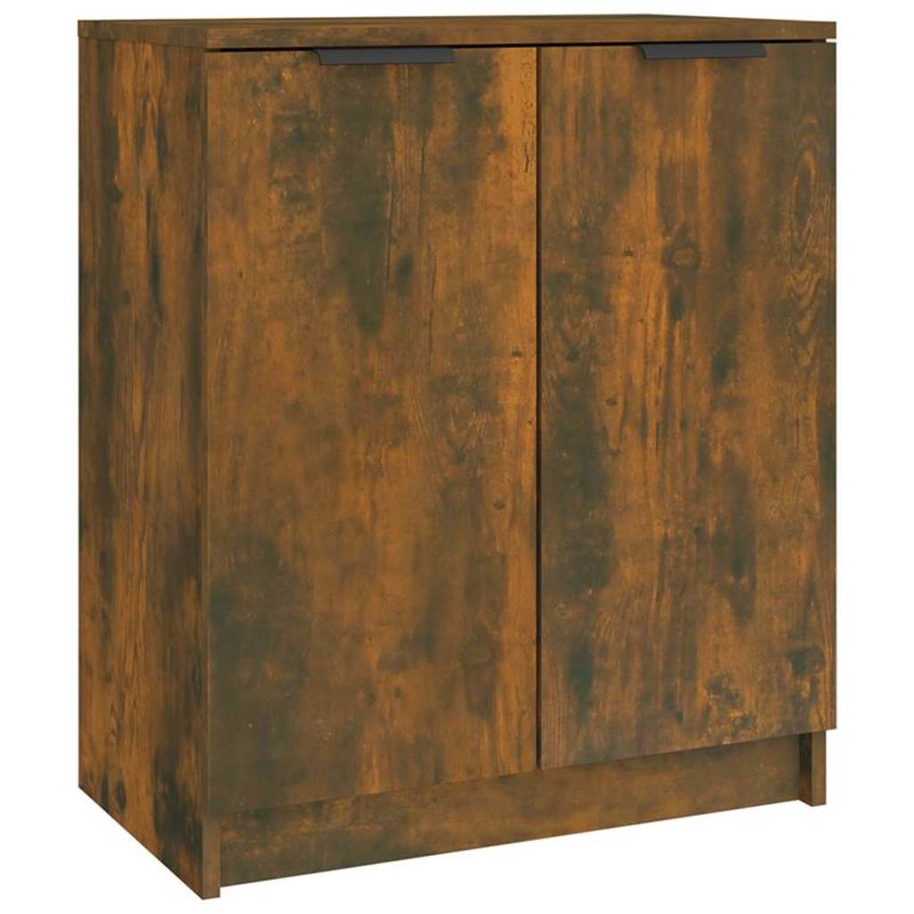 vidaXL Shoe Cabinet Smoked Oak 59x35x70 cm Engineered Wood 2