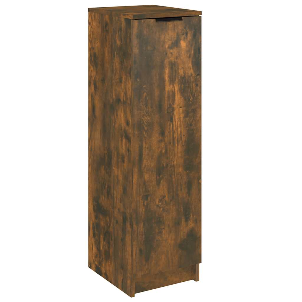 vidaXL Shoe Cabinet Smoked Oak 30x35x100 cm Engineered Wood 2