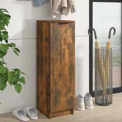 vidaXL Shoe Cabinet Smoked Oak 30x35x100 cm Engineered Wood 1