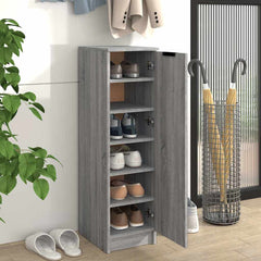 vidaXL Shoe Cabinet Grey Sonoma 30x35x100 cm Engineered Wood 3