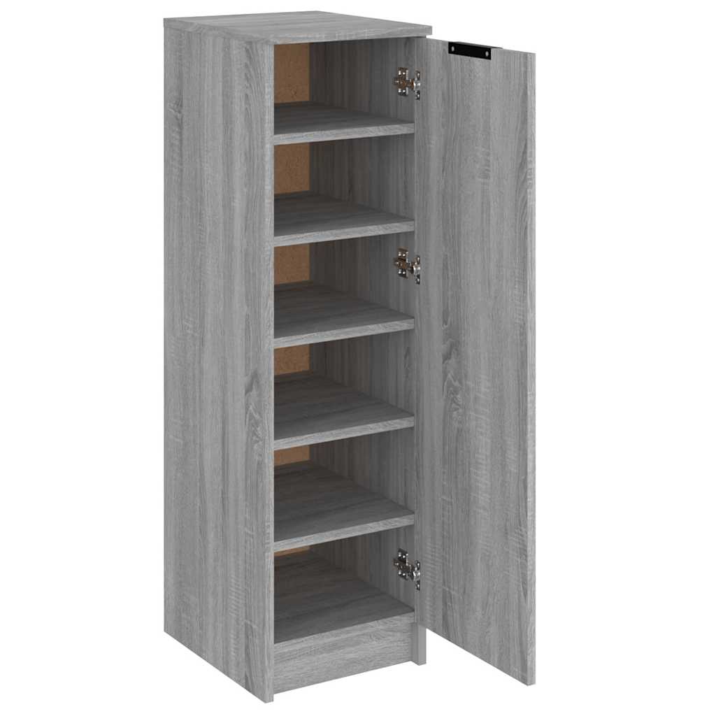 vidaXL Shoe Cabinet Grey Sonoma 30x35x100 cm Engineered Wood 6