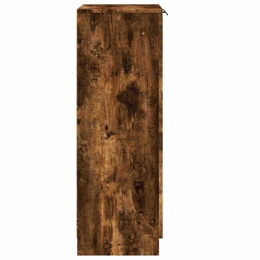 vidaXL Shoe Cabinet Smoked Oak 59x35x100 cm Engineered Wood 5