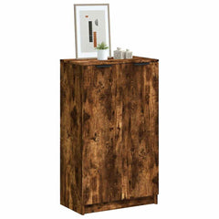 vidaXL Shoe Cabinet Smoked Oak 59x35x100 cm Engineered Wood 1