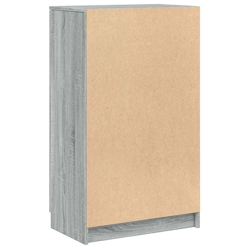 vidaXL Shoe Cabinet Grey Sonoma 59x35x100 cm Engineered Wood 6