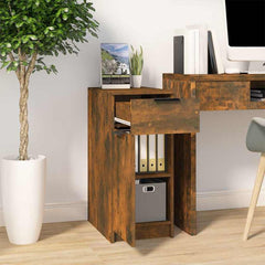 vidaXL Desk Cabinet Smoked Oak 33.5x50x75 cm Engineered Wood 3