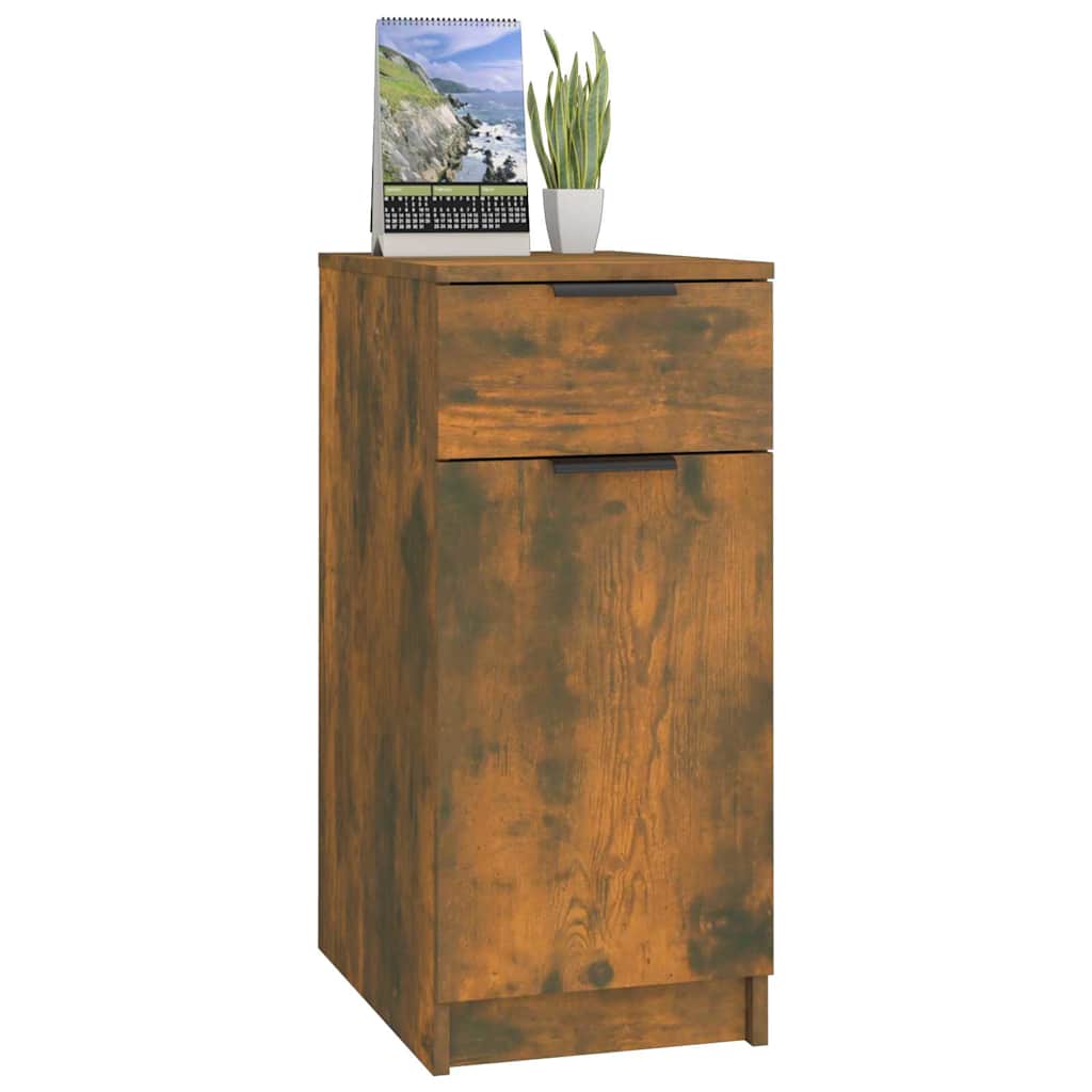vidaXL Desk Cabinet Smoked Oak 33.5x50x75 cm Engineered Wood 4