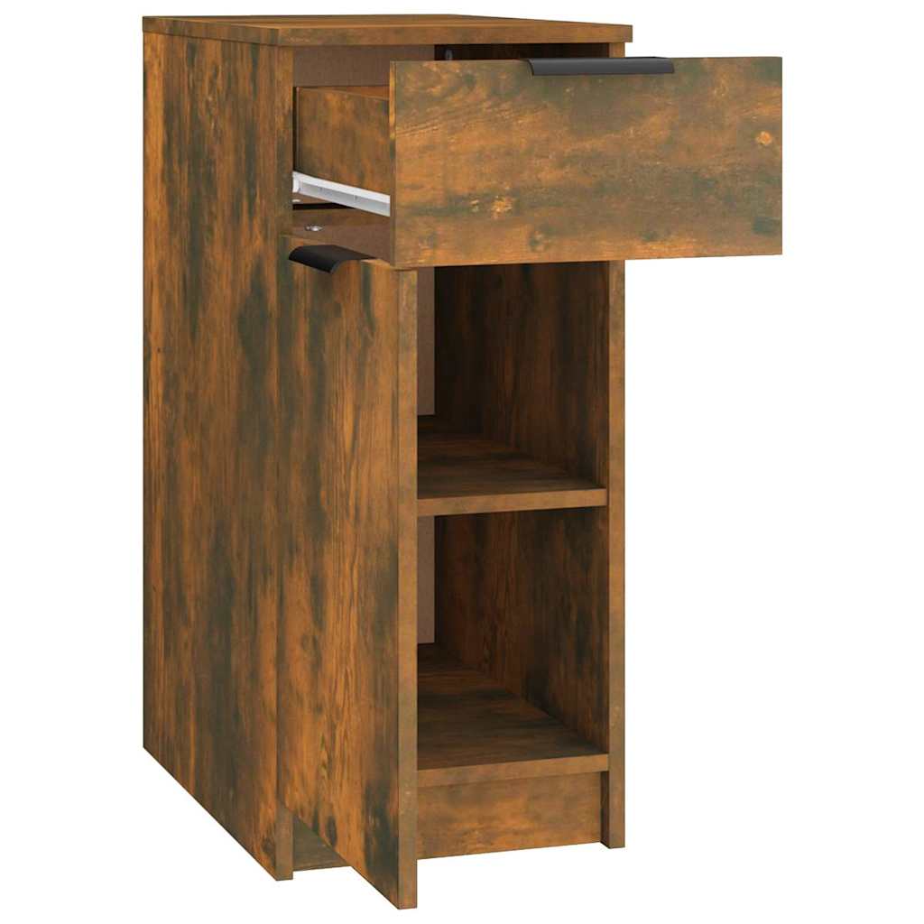 vidaXL Desk Cabinet Smoked Oak 33.5x50x75 cm Engineered Wood 6