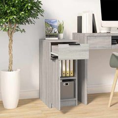 vidaXL Desk Cabinet Grey Sonoma 33.5x50x75 cm Engineered Wood 3