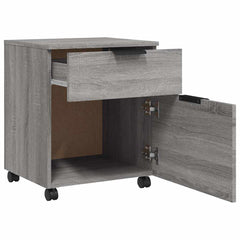 vidaXL Mobile File Cabinet with Wheels Grey Sonoma 45x38x54 cm Engineered Wood 4