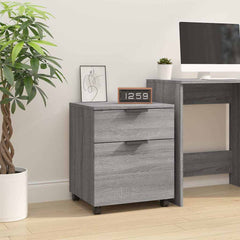 vidaXL Mobile File Cabinet with Wheels Grey Sonoma 45x38x54 cm Engineered Wood 1