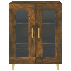 vidaXL Sideboard Smoked Oak 69.5x34x90 cm Engineered Wood 5