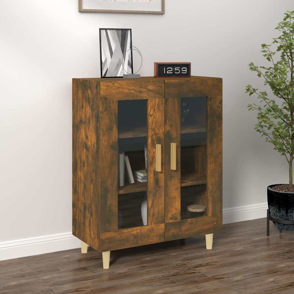vidaXL Sideboard Smoked Oak 69.5x34x90 cm Engineered Wood 1
