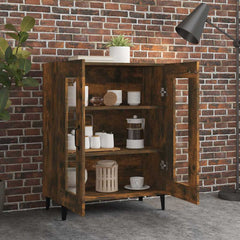 vidaXL Sideboard Smoked Oak 69.5x34x90 cm Engineered Wood 3