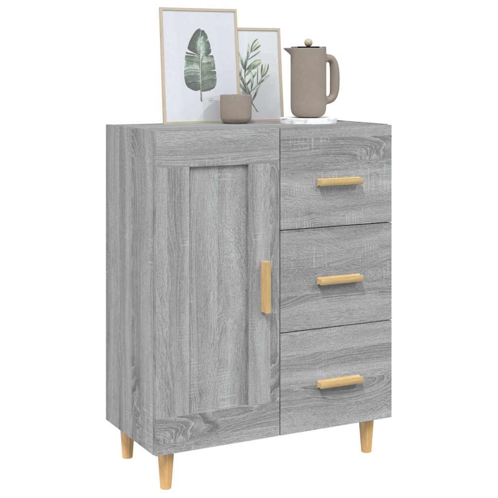 vidaXL Sideboard Grey Sonoma 69.5x34x90 cm Engineered Wood 4