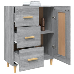vidaXL Sideboard Grey Sonoma 69.5x34x90 cm Engineered Wood 5