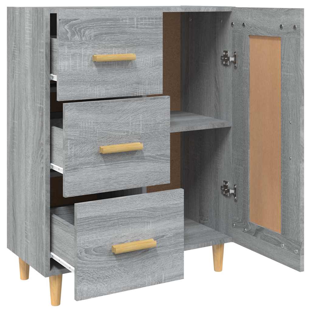 vidaXL Sideboard Grey Sonoma 69.5x34x90 cm Engineered Wood 6