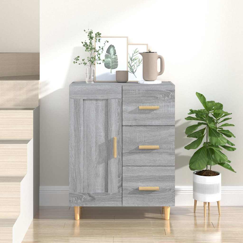 vidaXL Sideboard Grey Sonoma 69.5x34x90 cm Engineered Wood 1