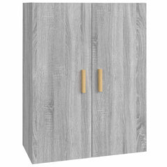 vidaXL Hanging Wall Cabinet Grey Sonoma 69,5x34x90 cm 2