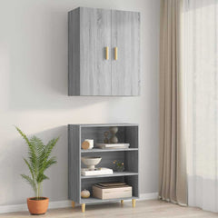 vidaXL Hanging Wall Cabinet Grey Sonoma 69,5x34x90 cm 3