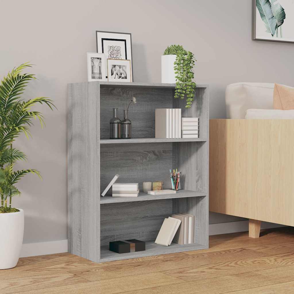 vidaXL Hanging Wall Cabinet Grey Sonoma 69.5x32.5x90 cm 3