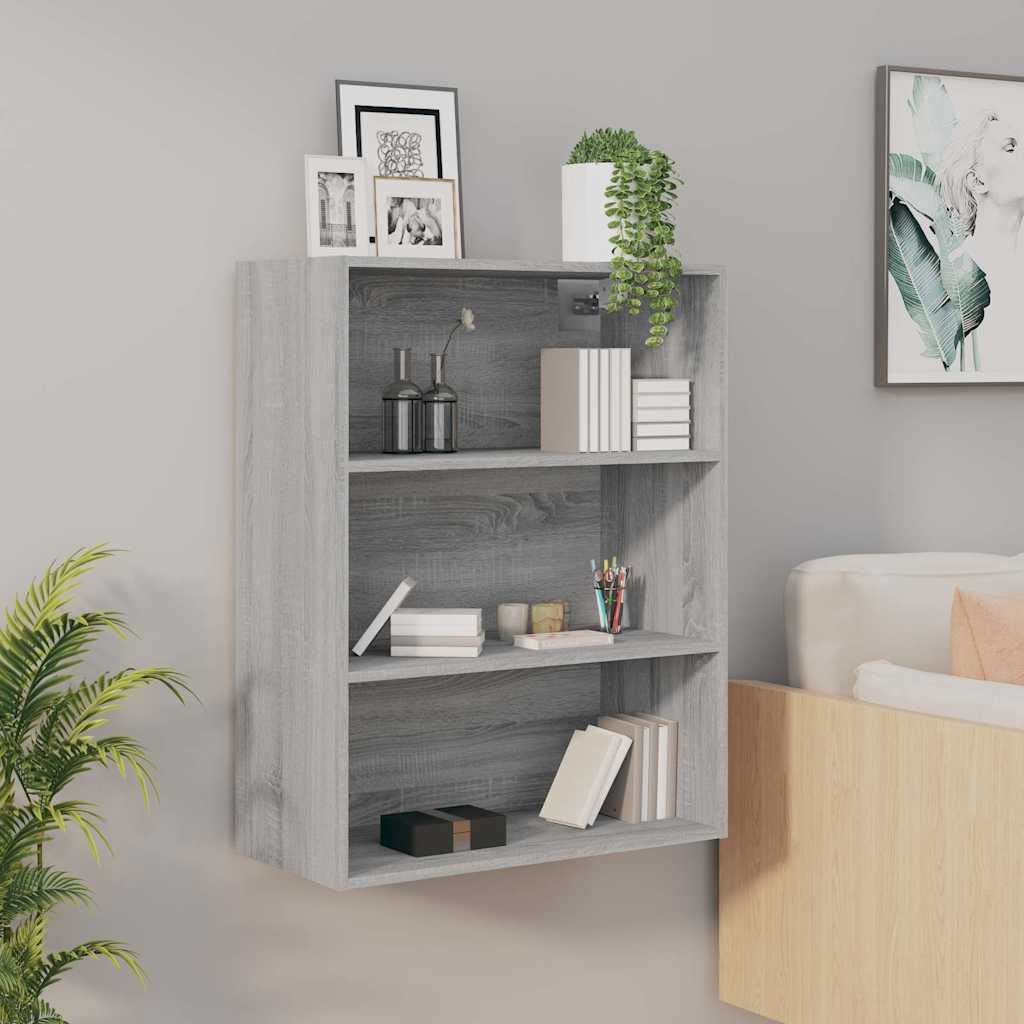 vidaXL Hanging Wall Cabinet Grey Sonoma 69.5x32.5x90 cm 1