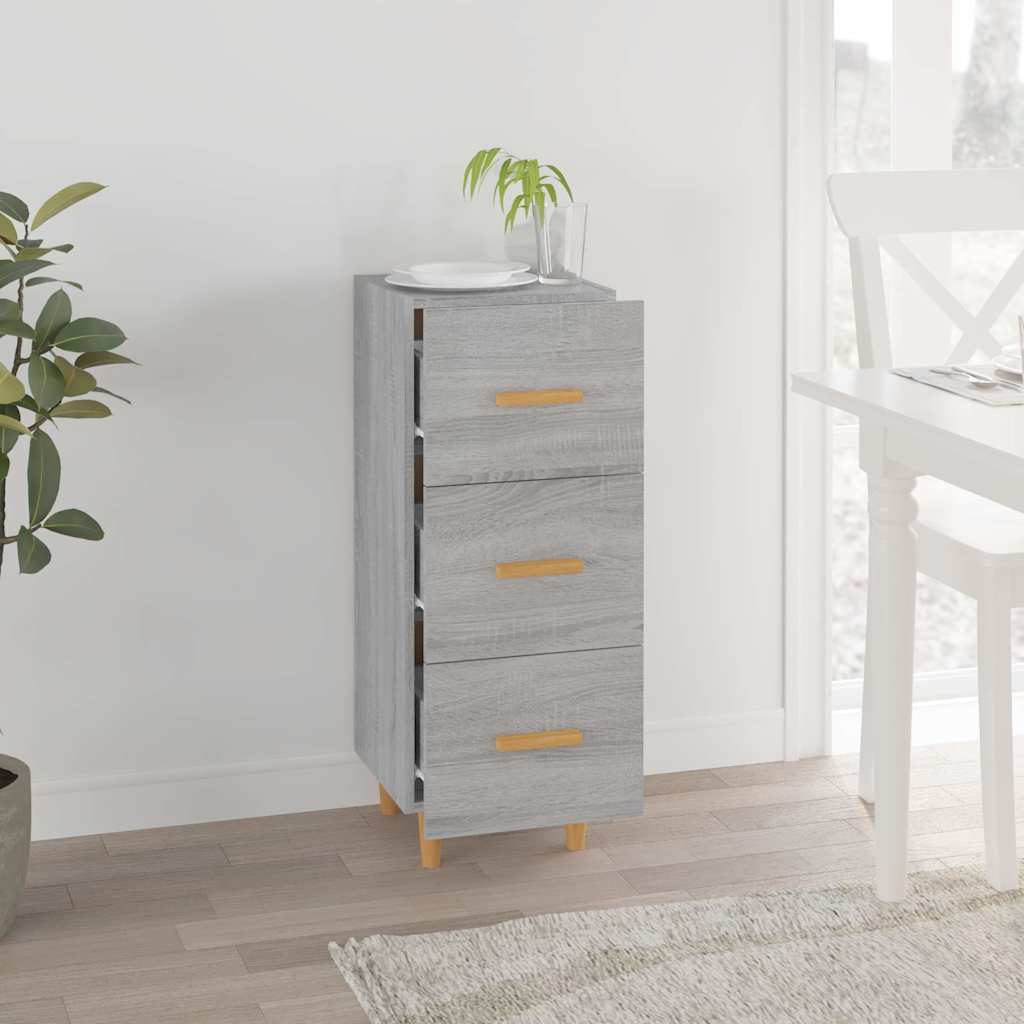 vidaXL Sideboard Grey Sonoma 34.5x34x90 cm Engineered Wood 3