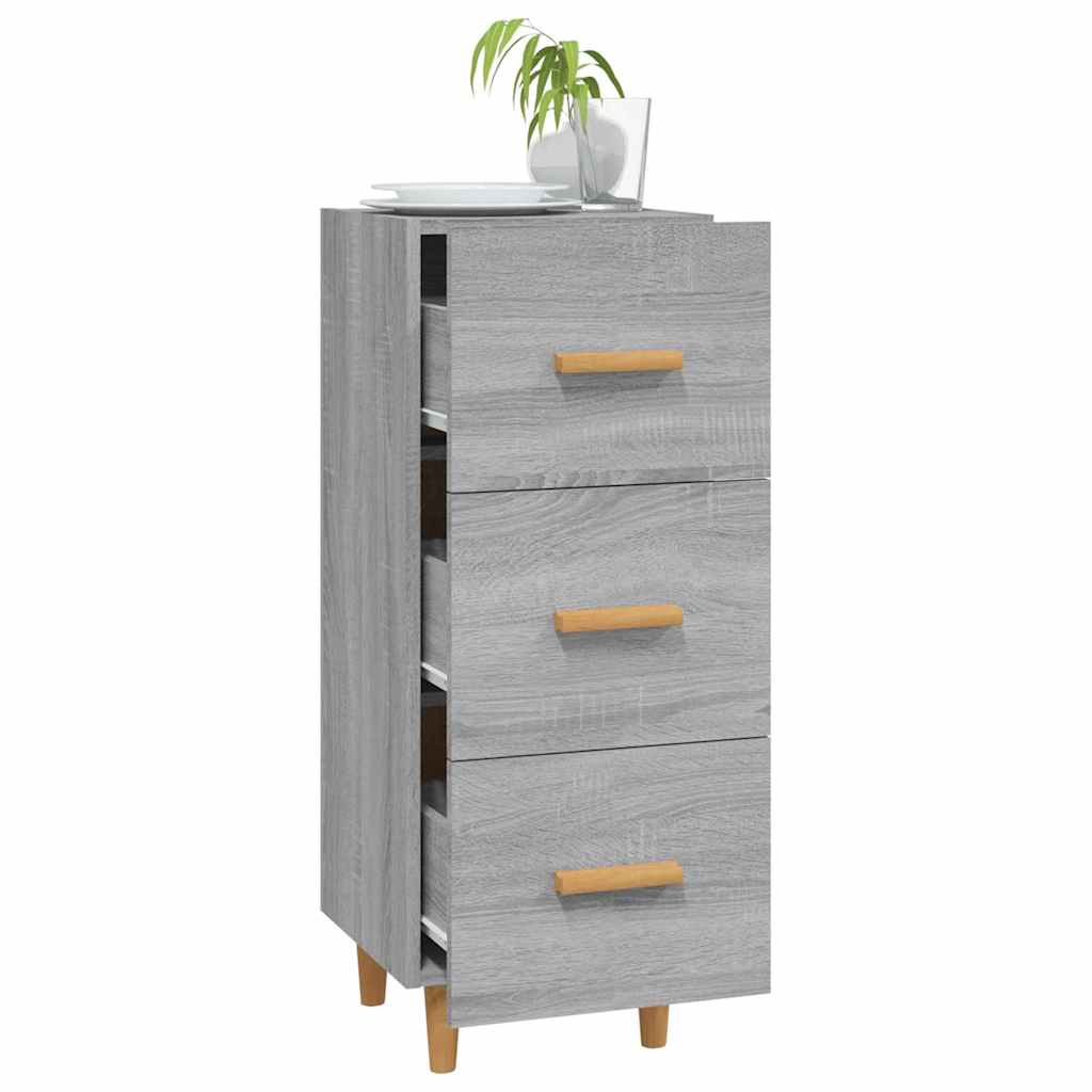 vidaXL Sideboard Grey Sonoma 34.5x34x90 cm Engineered Wood 4
