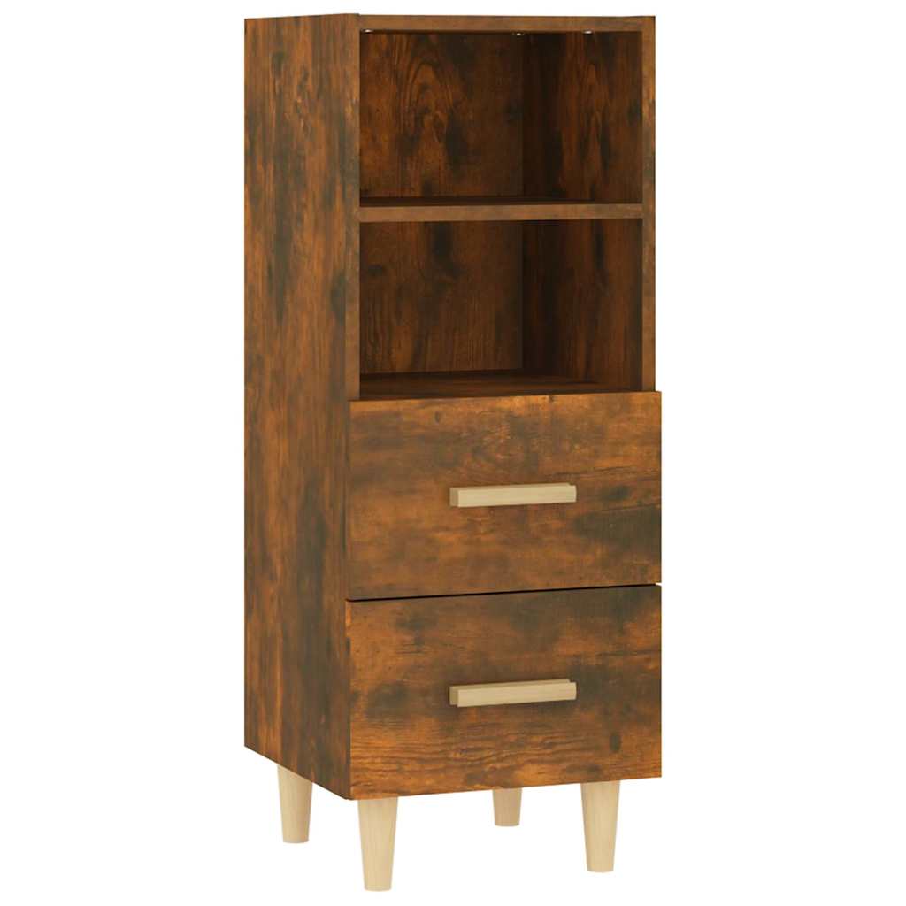 vidaXL Sideboard Smoked Oak 34.5x34x90 cm Engineered Wood 2