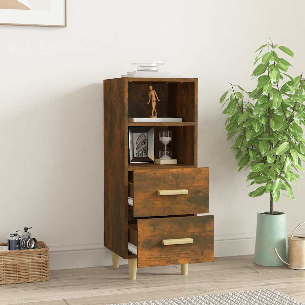 vidaXL Sideboard Smoked Oak 34.5x34x90 cm Engineered Wood 3