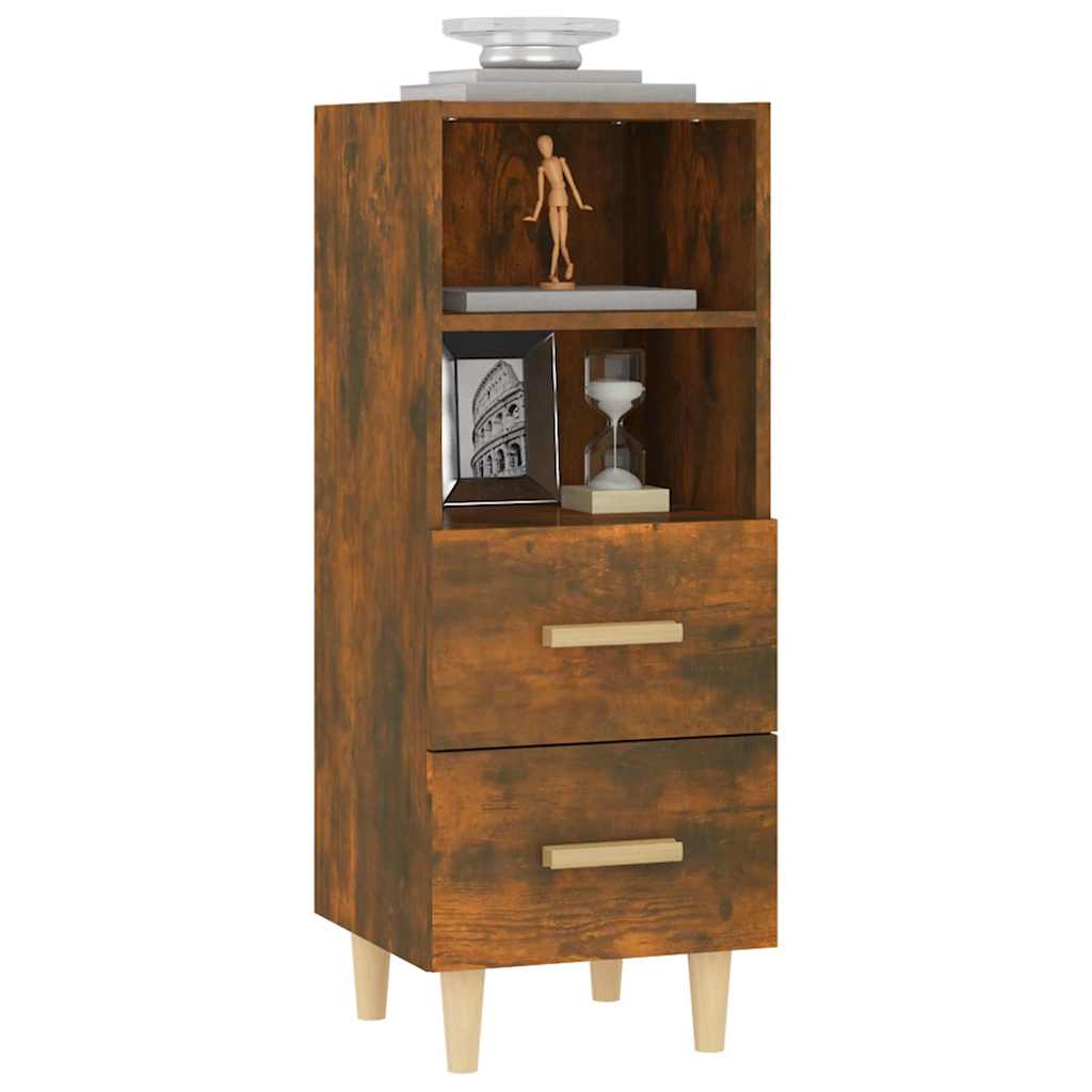 vidaXL Sideboard Smoked Oak 34.5x34x90 cm Engineered Wood 4