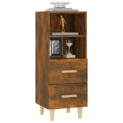 vidaXL Sideboard Smoked Oak 34.5x34x90 cm Engineered Wood 4