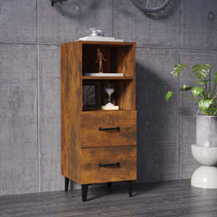 vidaXL Sideboard Smoked Oak 34.5x34x90 cm Engineered Wood 1