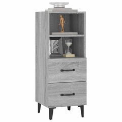 vidaXL Sideboard Grey Sonoma 34.5x34x90 cm Engineered Wood 4