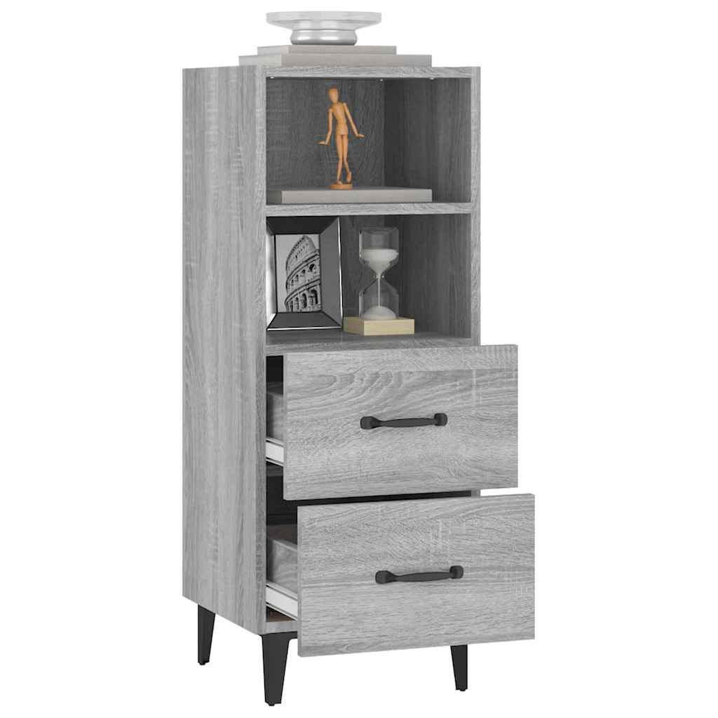 vidaXL Sideboard Grey Sonoma 34.5x34x90 cm Engineered Wood 5