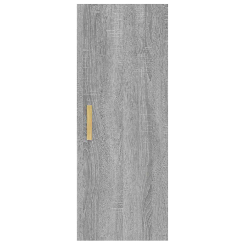 vidaXL Wall Cabinet Grey Sonoma 34.5x34x90 cm Engineered Wood 6