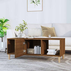 vidaXL Coffee Table Brown Oak 102x50x40 cm Engineered Wood 6