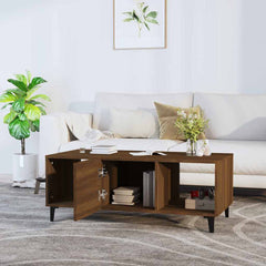 vidaXL Coffee Table Brown Oak 102x50x40 cm Engineered Wood 3