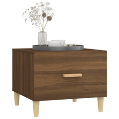 vidaXL Coffee Tables 2 pcs Brown Oak 50x50x40 cm Engineered Wood 4