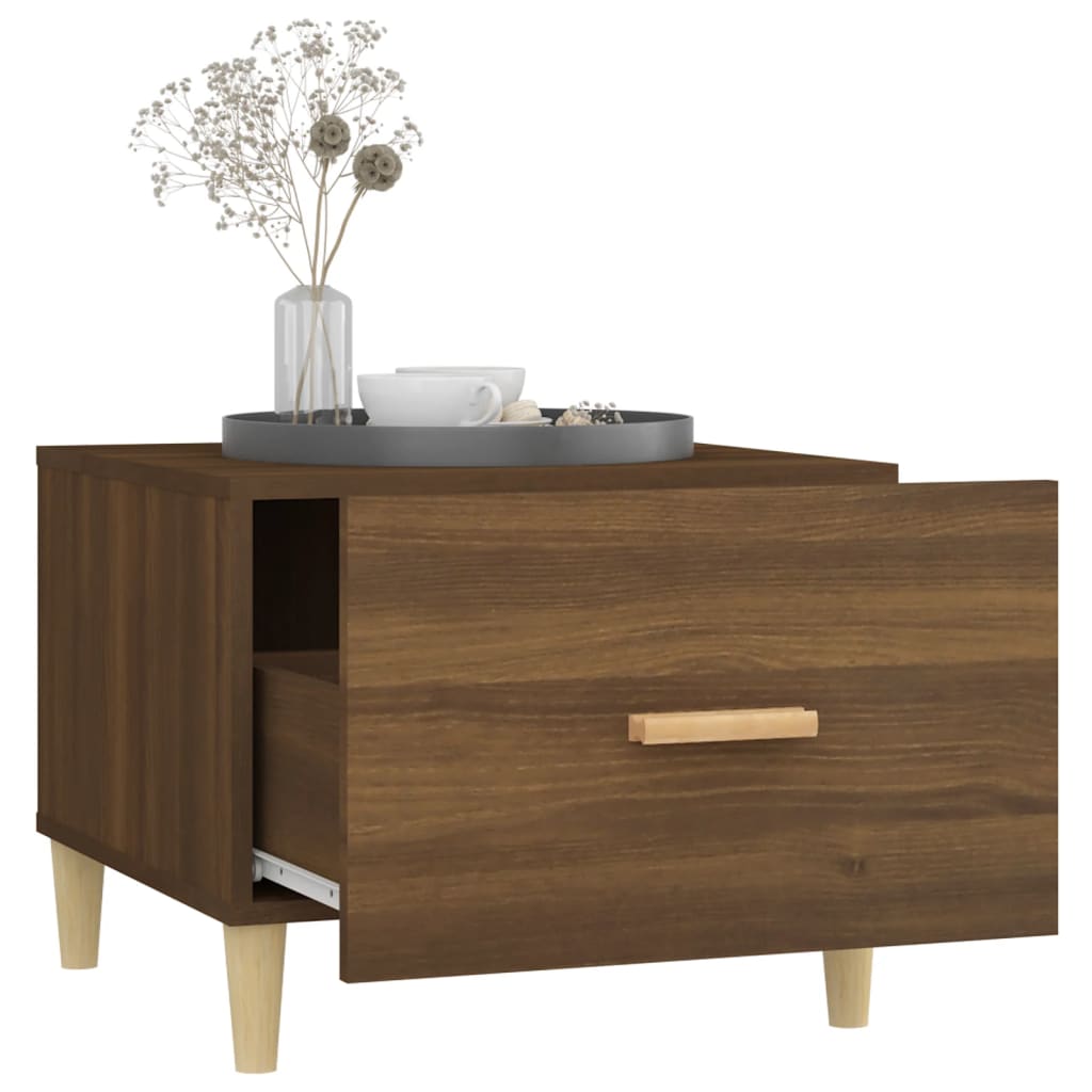 vidaXL Coffee Tables 2 pcs Brown Oak 50x50x40 cm Engineered Wood 5