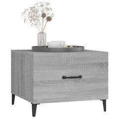 vidaXL Coffee Tables with Metal Legs 2 pcs Grey Sonoma 50x50x40 cm 4