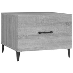 vidaXL Coffee Tables with Metal Legs 2 pcs Grey Sonoma 50x50x40 cm 6