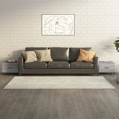 vidaXL Coffee Tables with Metal Legs 2 pcs Grey Sonoma 50x50x40 cm 1