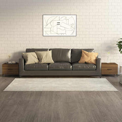 vidaXL Coffee Tables with Metal Legs 2 pcs Brown Oak 50x50x40 cm 1